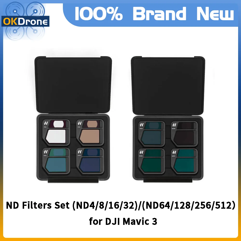 

Original ND Filters Set for DJI Mavic 3 ND64/128/256/512 Set / ND4/8/16/32 Set Precise Control Shutter Speed Genuine Accessories