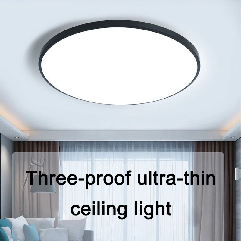 

LED Ceiling Light Ultra Thin Tri Proof Lighting Balcony Bedroom Bathroom Kitchen Moisture Mosquito Proof Dining Living Room Lamp