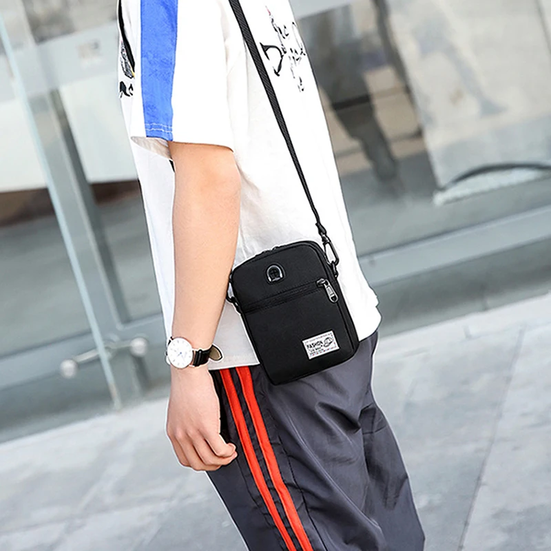 

Male Bag Men's Satchel High Quality Men Diagonal Mini Crossbody Bags Shoulder Multi-Function Mobile Phone Bag Outdoor Sports Bag