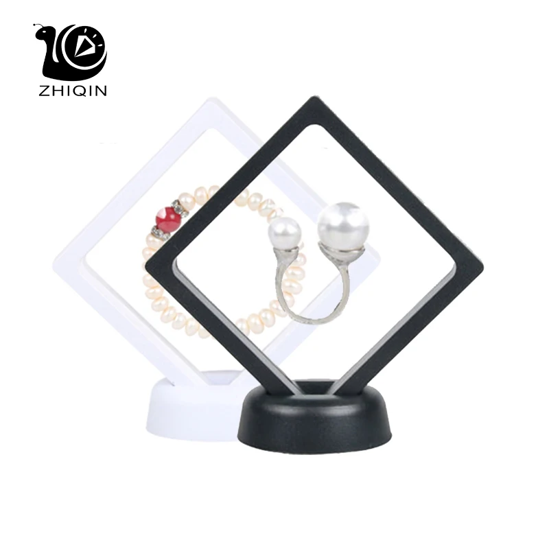 

30set Jewelry Display Ring Earring Ancient Coin Display Box Stand Protect Jewelry Display Case Nail patch 3D display 90*90mm