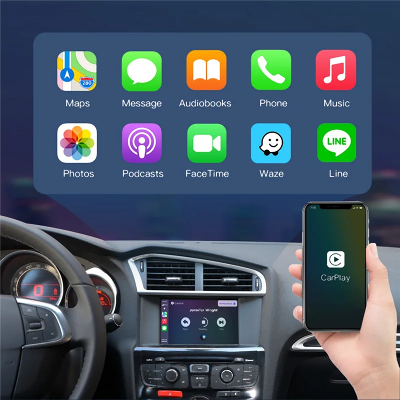 

Wireless Carplay Android Auto for C4 NAC DS4 DS3 508 Android Auto MOdule Box Mirror Link Navigation