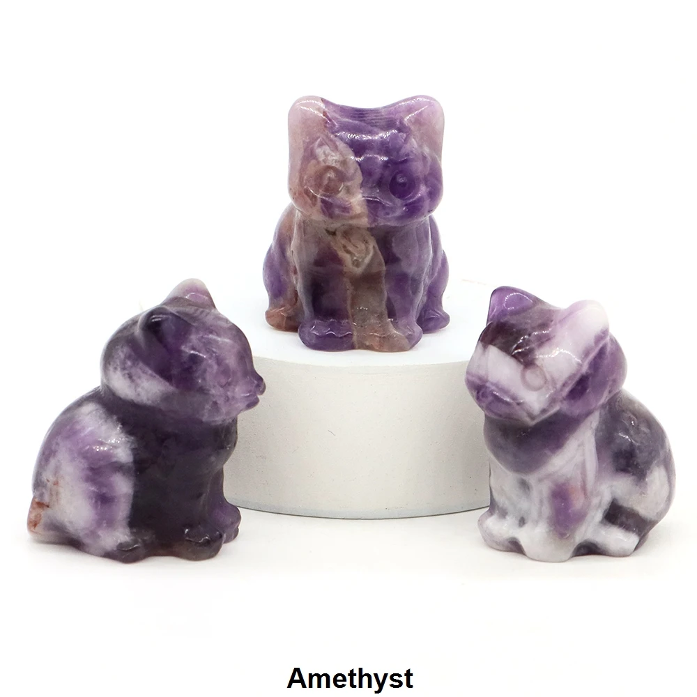 

Мини-статуя кошки из аметиста