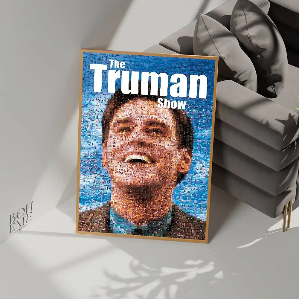 Фото Постеры с классическими фильмами и аниме The Truman Show, декоративные наклейки, настенные картины, декор из белой крафт-бумаги №2