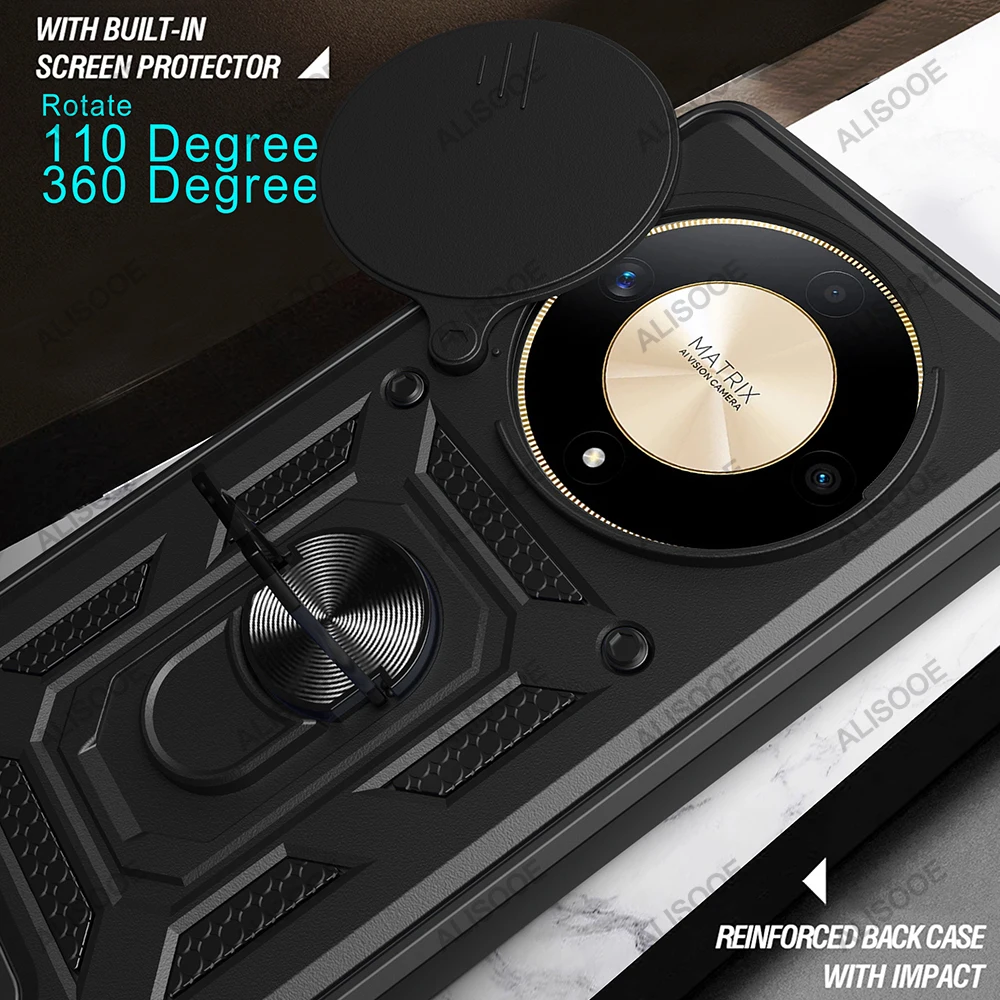 Слайд-подставка для камеры Funda Honor Magic 6 Lite 5G защитный чехол с защитным кольцом Magic6