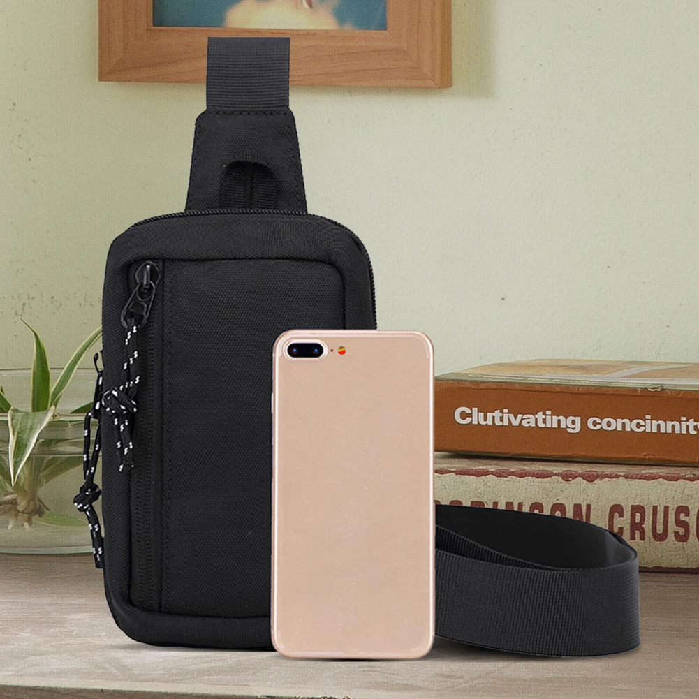 

Men Crossbody Bags Zipper Phone Belt Pouch Oxford Waterproof Phone Purse Sports Outdoor for Male