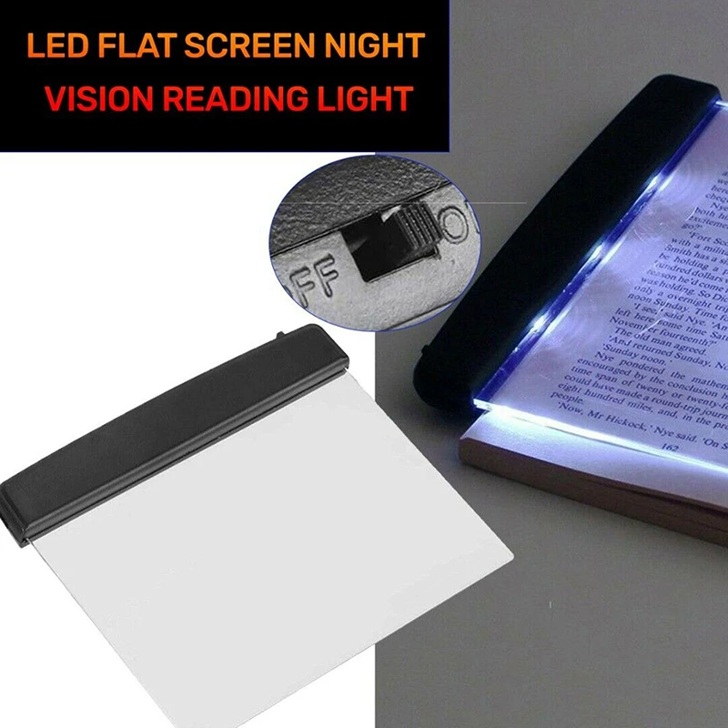 

LED Flat Book Light Portable Reading Lamp Night Vision Flat Plate Page Book Light Eye Protection for Bed Reading Table Bedroom