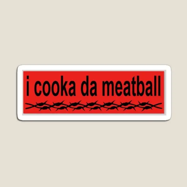 

I Cooka Da Meatball Magnet Decor Children Stickers Colorful Toy for Fridge Organizer Funny Baby Cute Home Magnetic Refrigerator