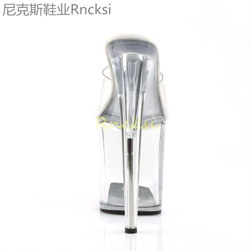 Босоножки с открытым носком женские пикантные летние прозрачные туфли на очень