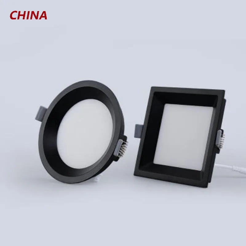 

Led Simple Lamp Embedded Down Lamp LED Ceiling Anti-Glare Lamp Black And White Hotel Household Spotlights Wholesale