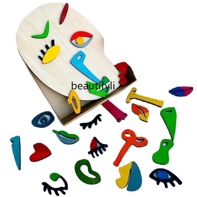 

yj Wooden Montessori Puzzle Children Puzzle Pressure Relief Toys