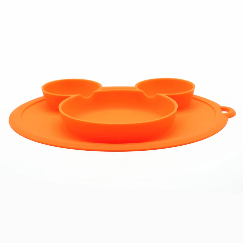 Plate for Kids with Silicone Baby Bowl Suction BPA Free Feeding Tableware Children Dining Dishes |