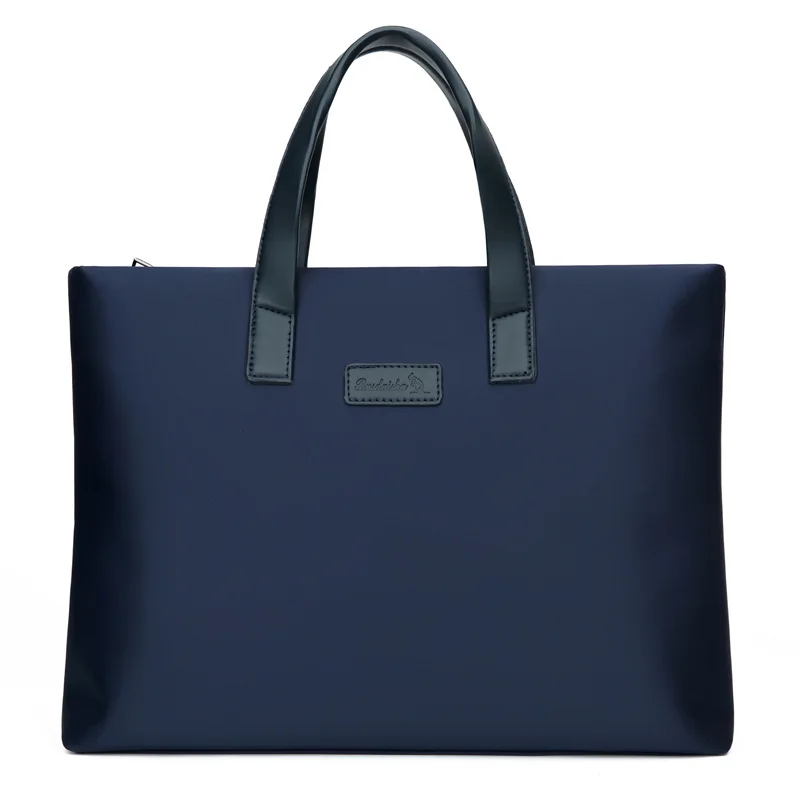 Men's Bag Handbag Briefcase Men's Horizontal Business Document Bag A4 Office Bag Portable Ultra-thin Computer Handbag Zipper Bag