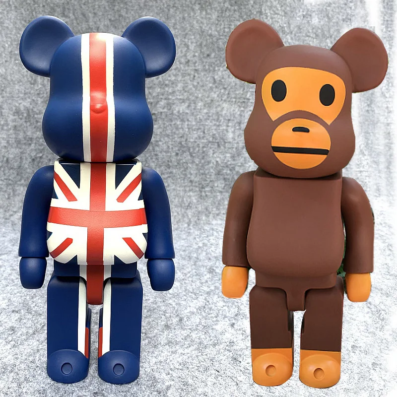 

New 400% 28CM Bearbricklys Action Figures Cartoon Blocks Bear Dolls PVC Street Art Collectible Models Toys to Friends Gifts