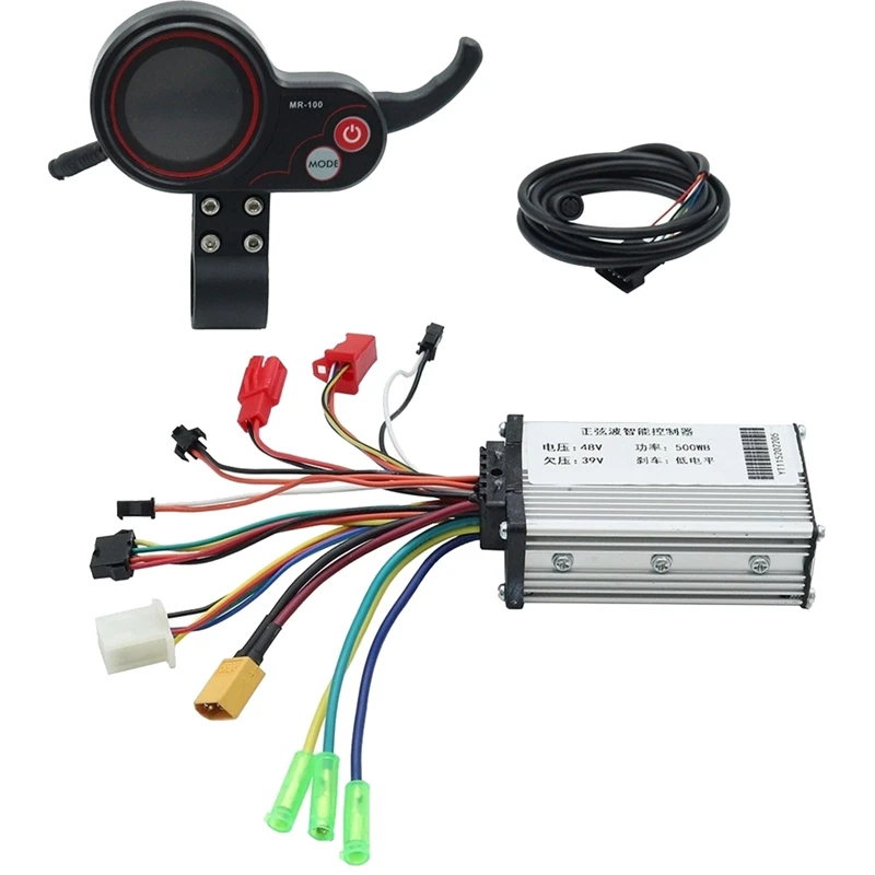 

48V 500W Motor Controller +MR-100 LCD Display Dashboard Meter For KUGOO M4 Electric Scooter Accessories Parts Component