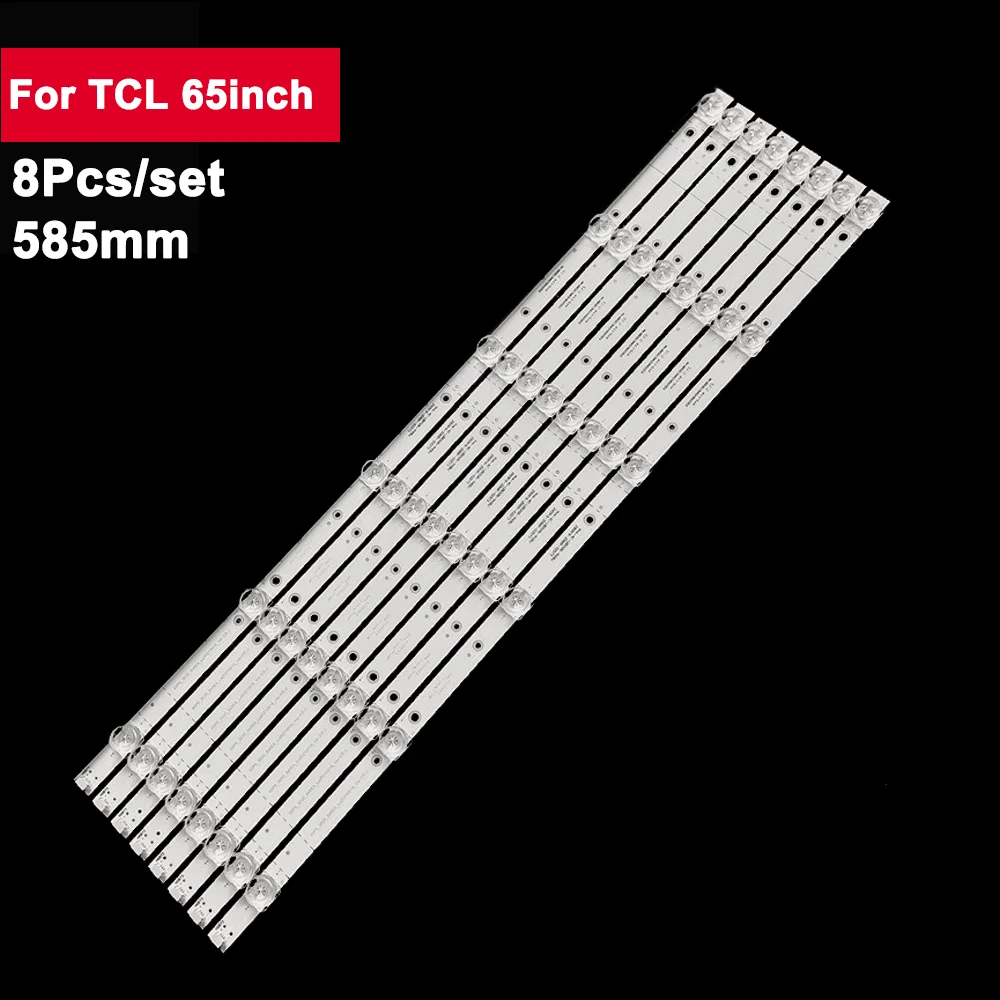 

8 шт., светодиодная подсветка для телевизора TCL 65 дюймов, фотолампа YHE-4C-LB6506-YH05J TCL-65P8-3030-8X6EA 50UD6300 P50UP2038A 50U6863DB 50HK15T74U P50UP2038