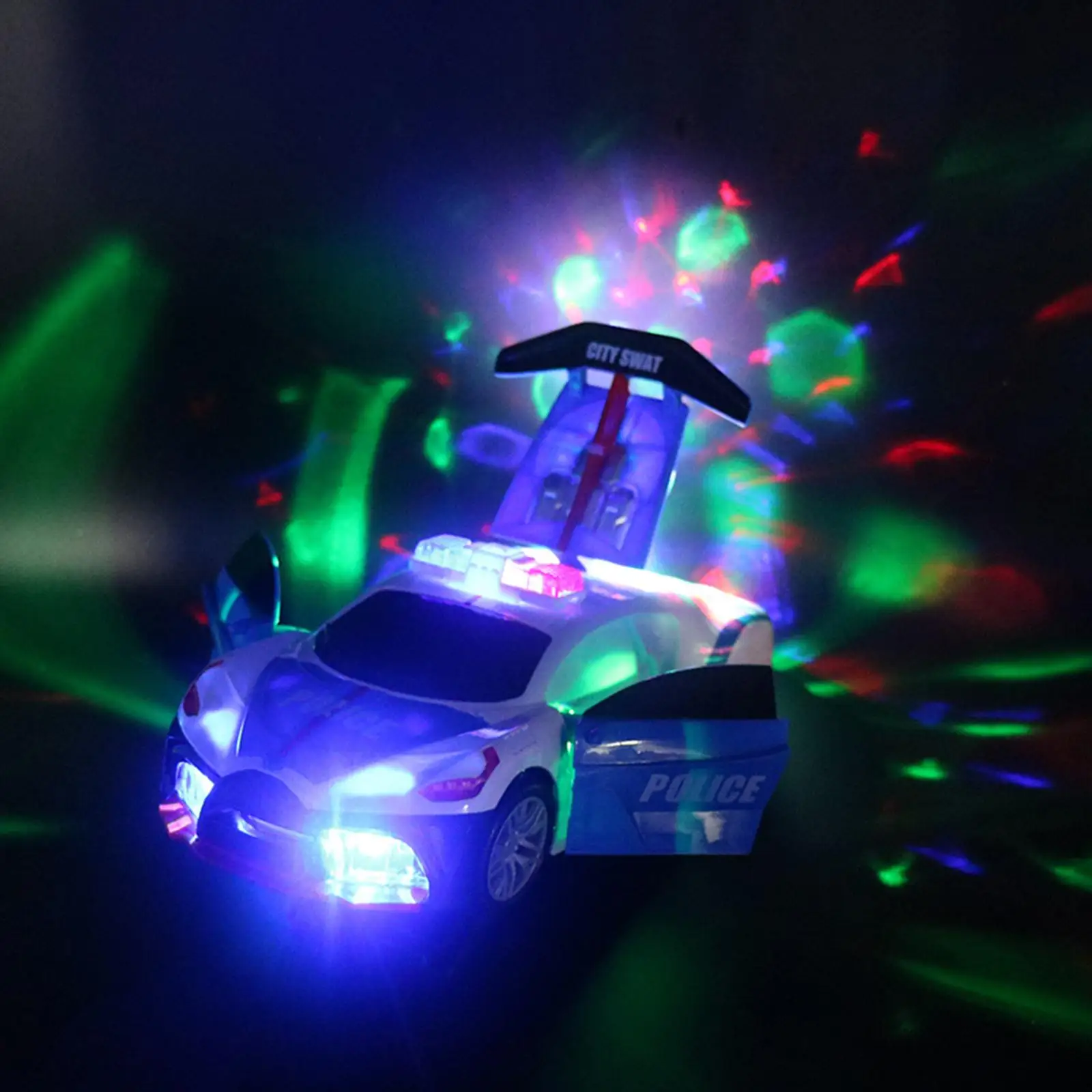 

Electric Luminous Police Car Cool Lighting Music Vehicles Battery Operated