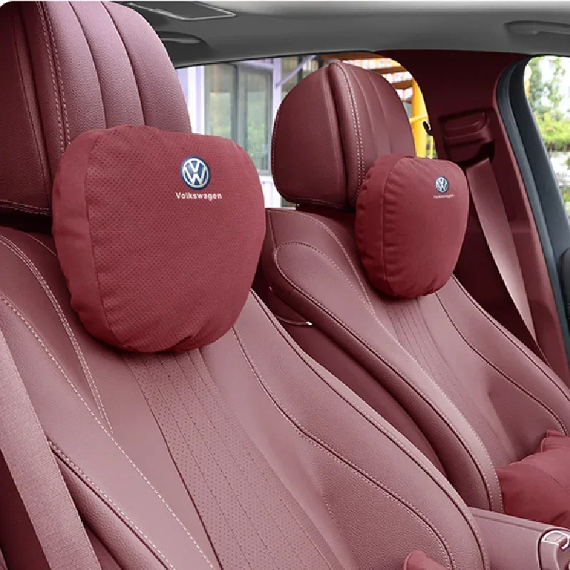 Фото Подушка-подголовник из замши для сидений Volkswagen Golf, Passat, Jetta, Beetle, Tiguan, Scirocco, Touran №5
