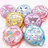 kawaii sanrio cinnamoroll messenger bag cartoon pochacco girl heart cute all match womens bag small round bag gift