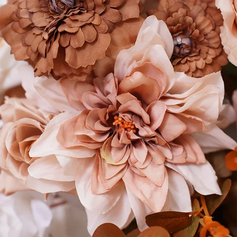 Белая серия Kaffee weiß Series Dahlie Rose Blume Reihe Hochzeit