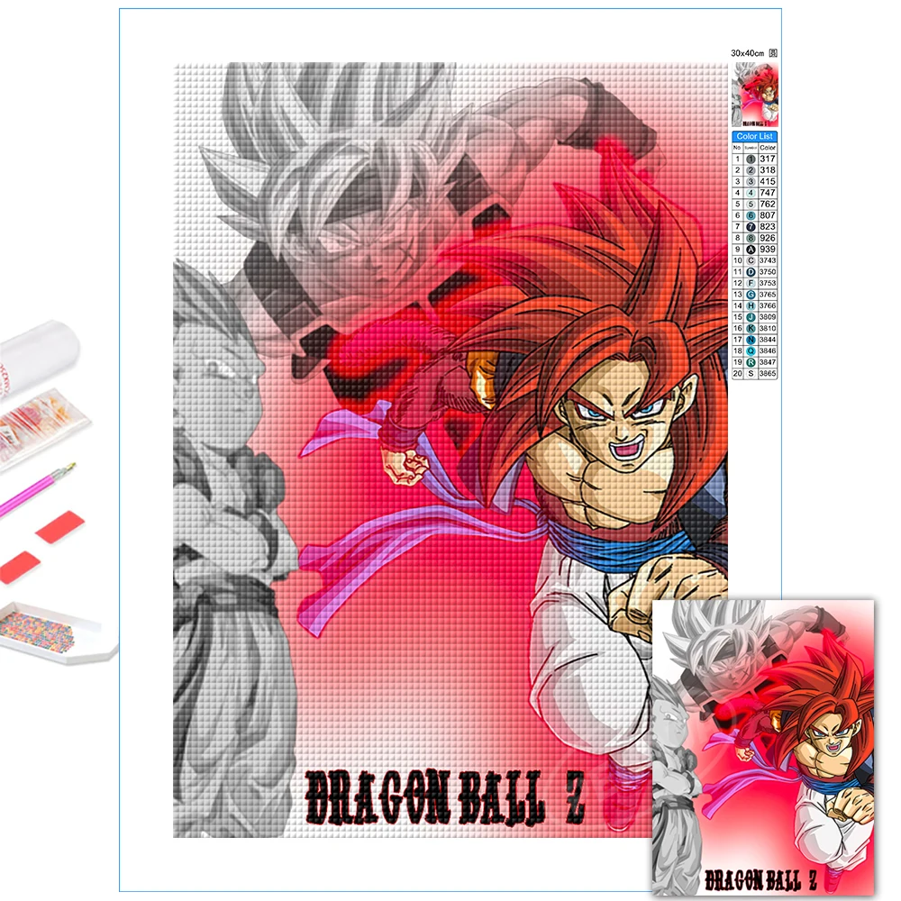 

Full Square Drill 5D DIY Diamond Anime Painting Artwork Dragon Ball Picture Embroidery Mosaic Cross Stitch Craft Wall Decoration