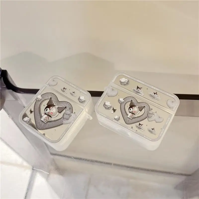 

Kawaii Sanriod Kuromi милый мультяшный Apple Airpods3 поколение Pro мягкий чехол для наушников 1/2 Bluetooth защитный чехол Чехол Игрушки для девочек