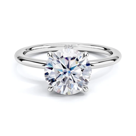 Женское кольцо с муассанитом Kirin Palace, круглое обручальное кольцо 9 мм, 3 карата, 2 карата, 1 карат, желтое/белое золото, D/VS1