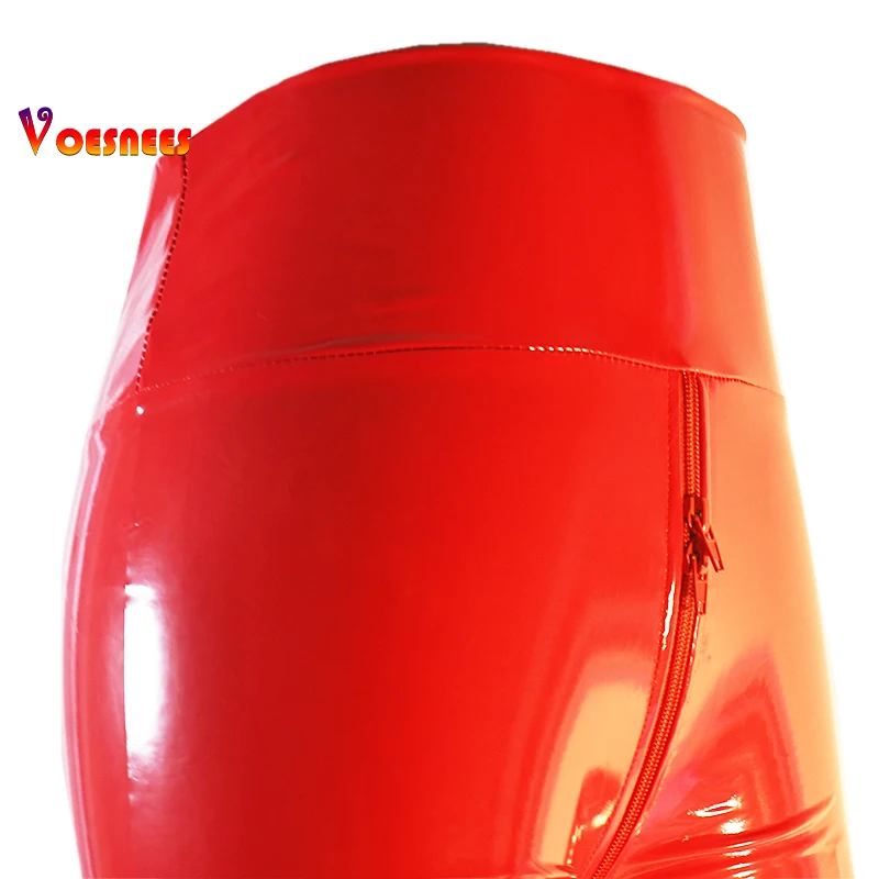 Voesnees красные леггинсы из спандекса | AliExpress