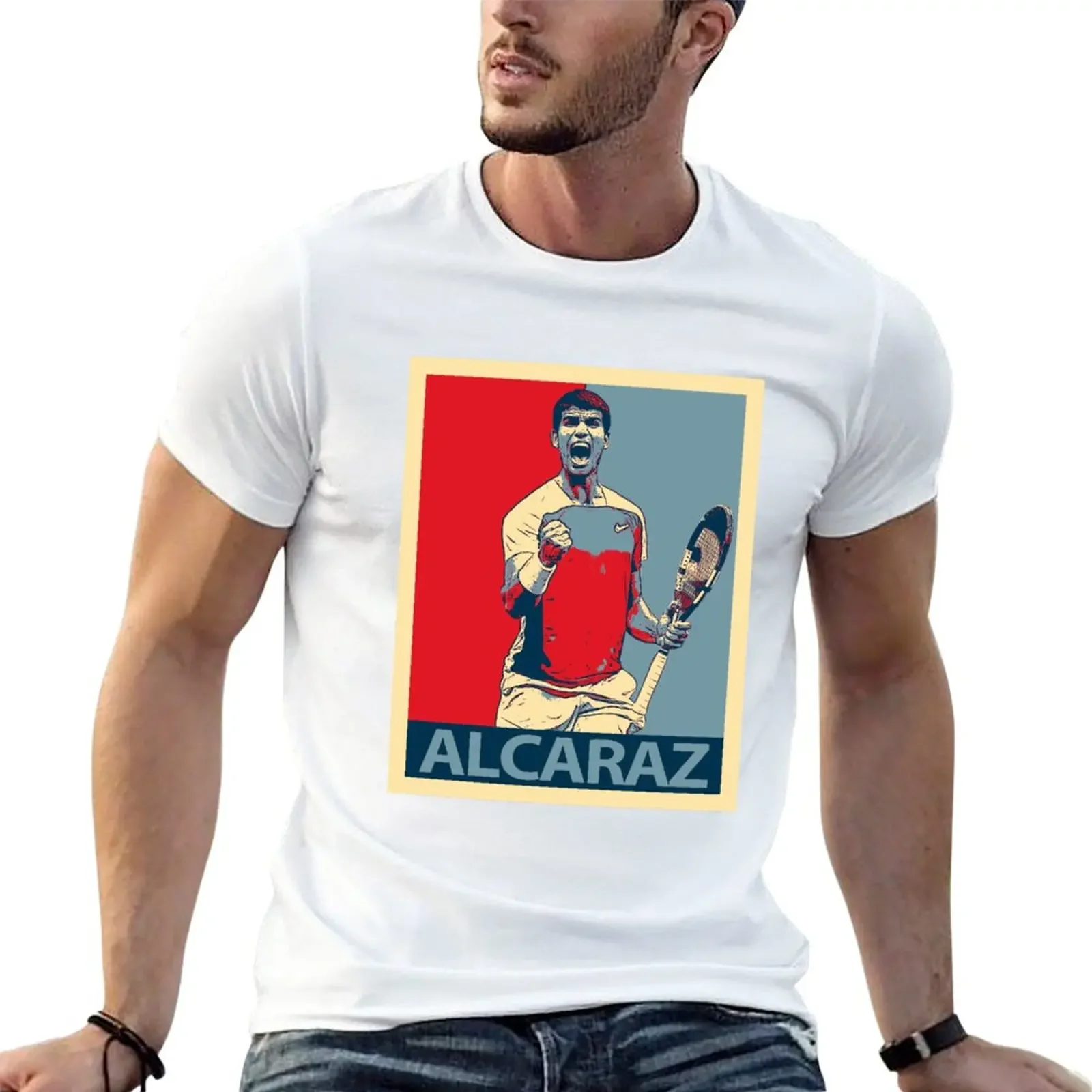 Футболка мужская оверсайз с принтом Карлоса алаза 2024