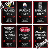 metal supercar ferrari lamborghini bugatti parking tin sign plates for garage bar club outdoor decor gift for car lover