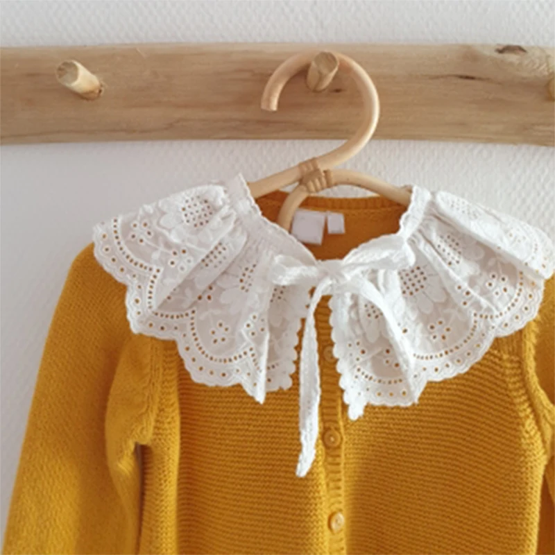 Baby Bib Lace Accessories Korean Kids Collar Cute Hollow Female scarf baby bib | Мать и ребенок