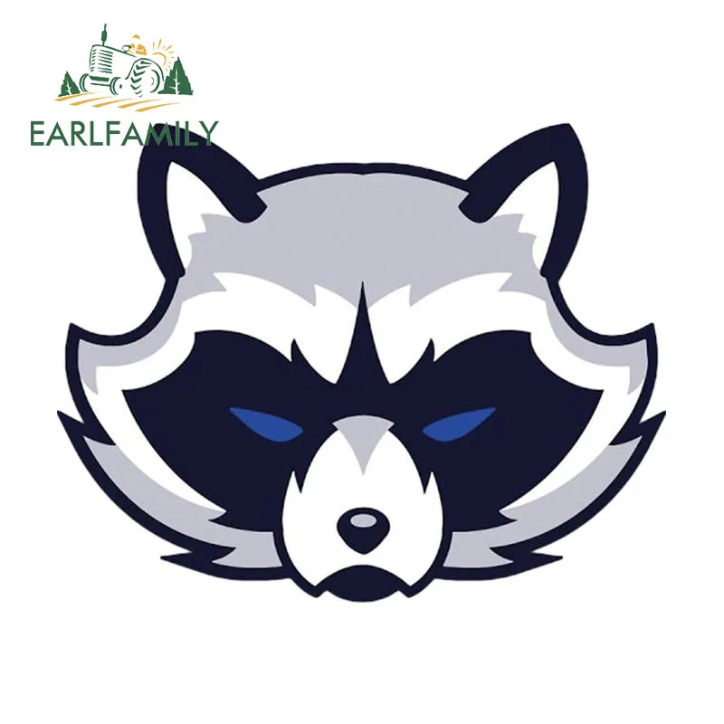 

Забавная виниловая наклейка EARLFAMILY для автомобиля, 13 см х 9,9 см, с логотипом енота