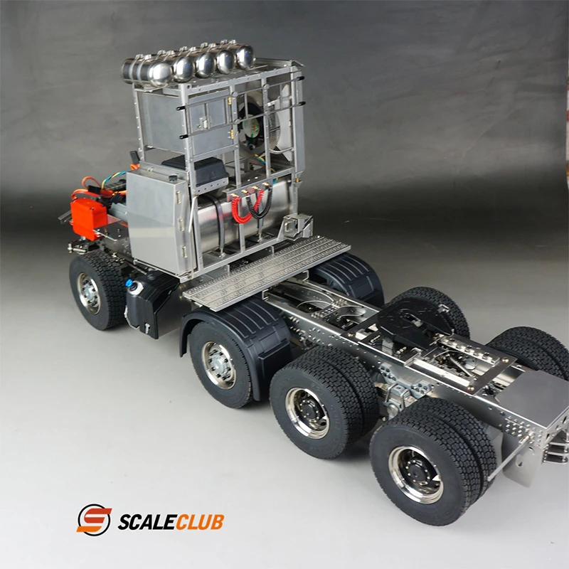 Фото Scaleclub 1/14 Tamiya шасси тяжелого трактора 8x8 модель грузовика с дистанционным управлением модифицированное шасси №2