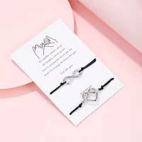 2022 infinite love couple bracelet sets ins simple style bracelet creative with card