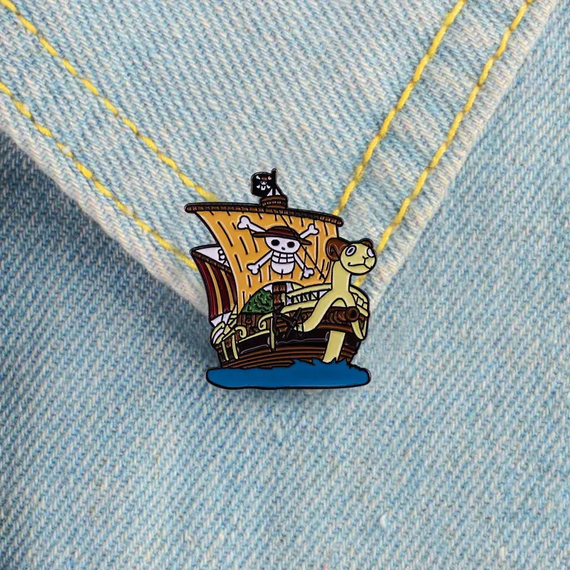 Эмалированные булавки в стиле аниме One Piece Going Merry коллекция пиратского корабля
