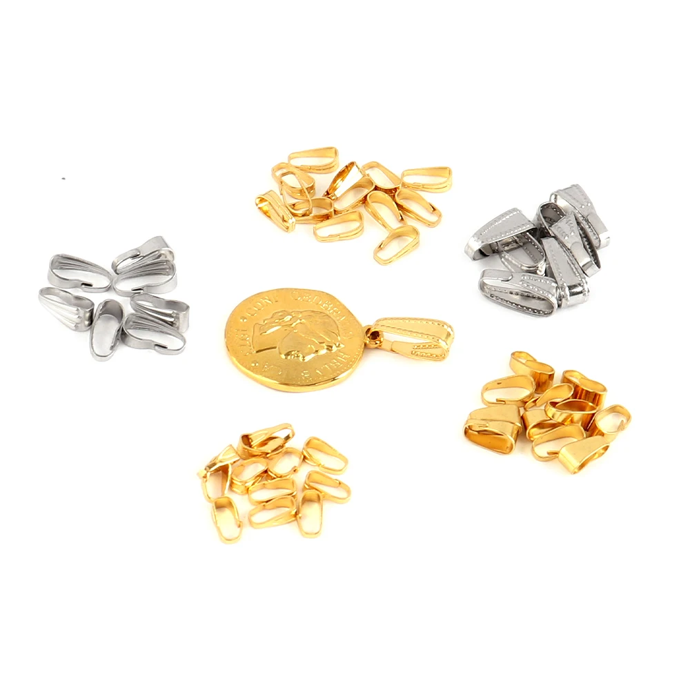 100 шт./лот подвески из нержавеющей стали зажимные застежки Застежки в виде семян