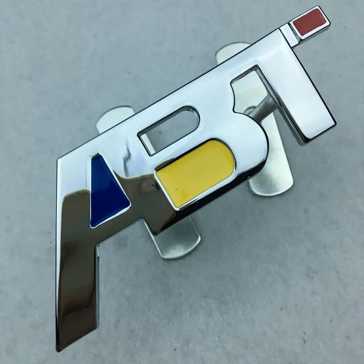 Металлический 3d-логотип ABT, эмблема передней решетки радиатора, значок, автомобильные наклейки, наклейки для Volkswagen Audi A6 A8 S6 S8 Golf Passat Tiguan Touareg