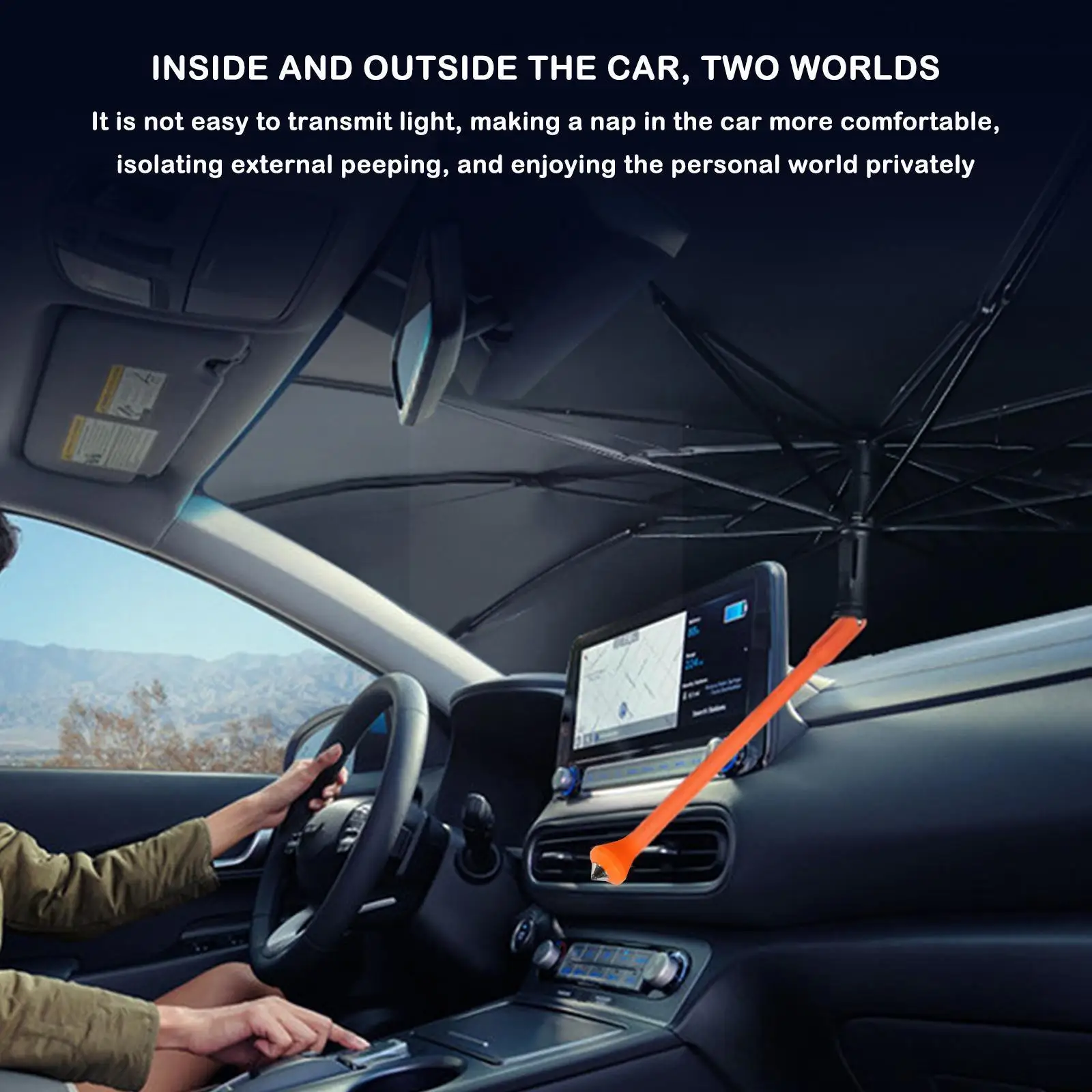 

Car Shade Umbrella Suv Windshield Cover Foldable Blind Auto Accessories Insulation Heat Uv T6d2
