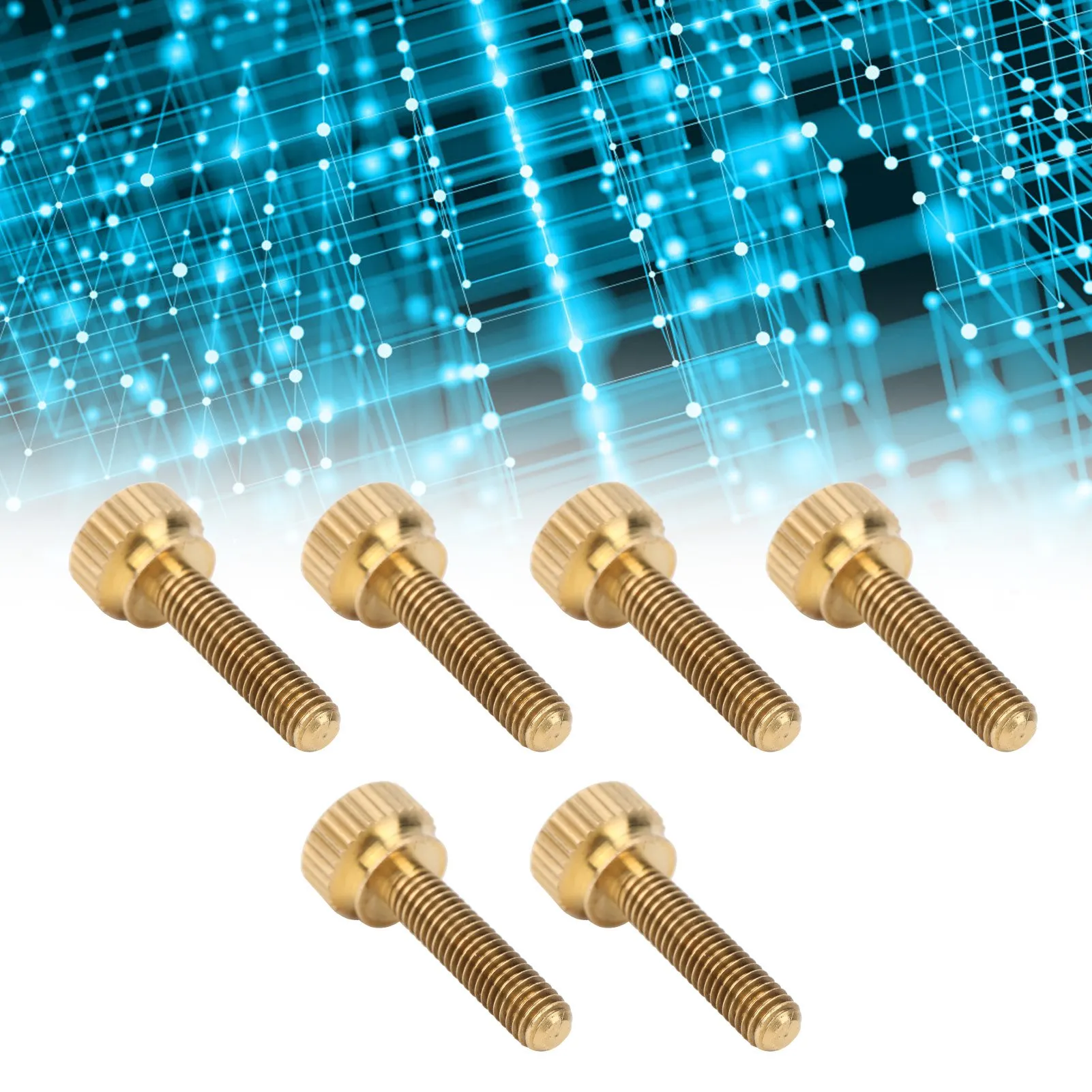 50 шт. Плоский винт с накатанной головкой и круглой из чистой меди нескользящие