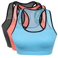 quick dry mesh sports bras for women wireless push up sports bra top shockproof fitness gym bra removable padded yoga bra