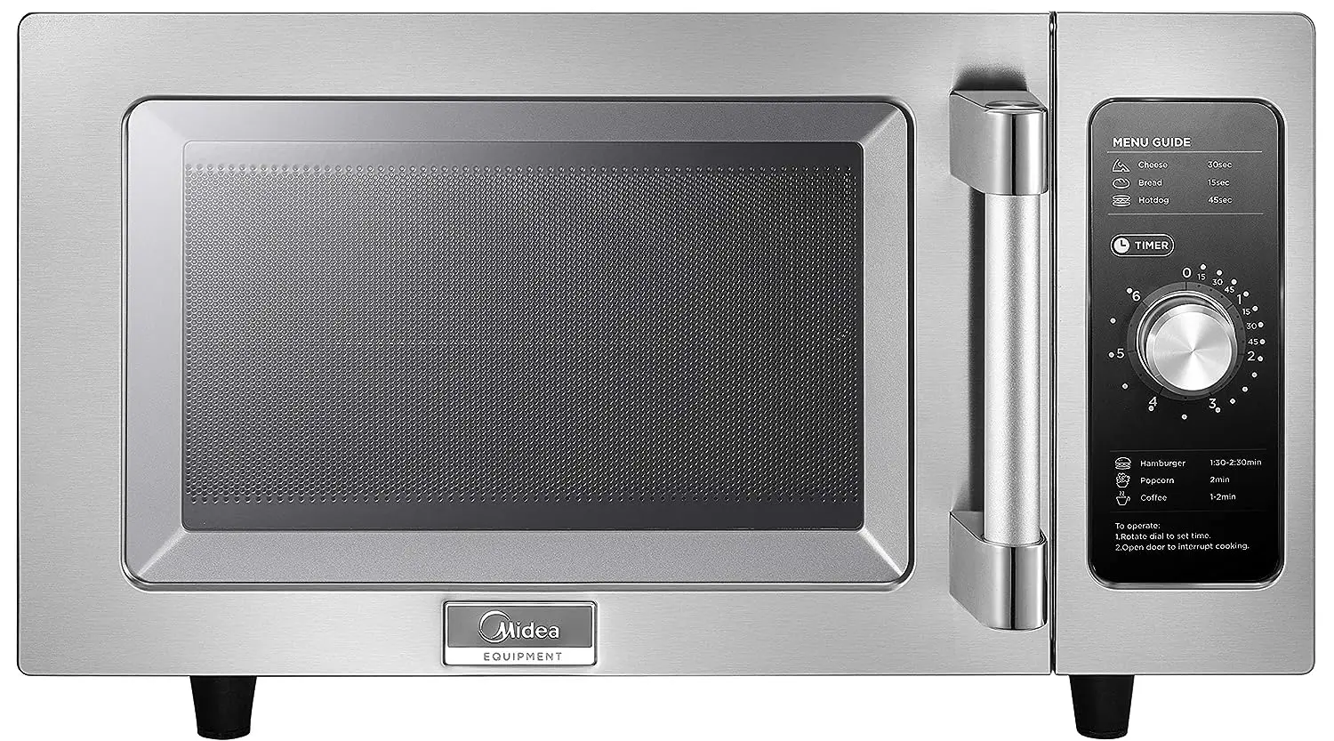 

Equipment 1025F0A Countertop Commercial Microwave Oven with Dial, 1000W, Stainless Steel.9 CuFt