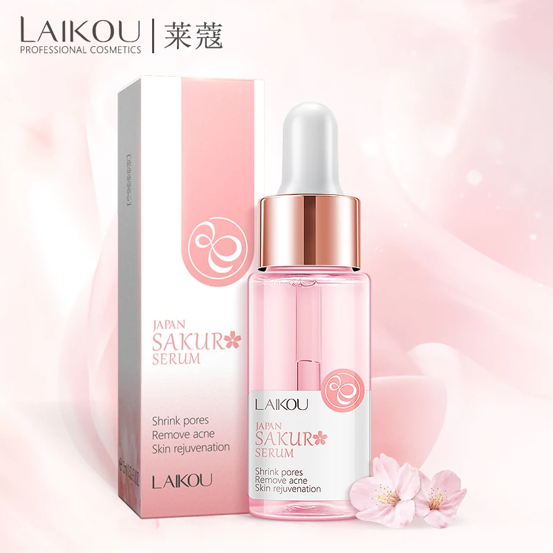 

Laikou Japan Sakura Serum Nourish Essense Oil Control Brightening Rejuvenation Skin Whitening Serum skin Care Facecare