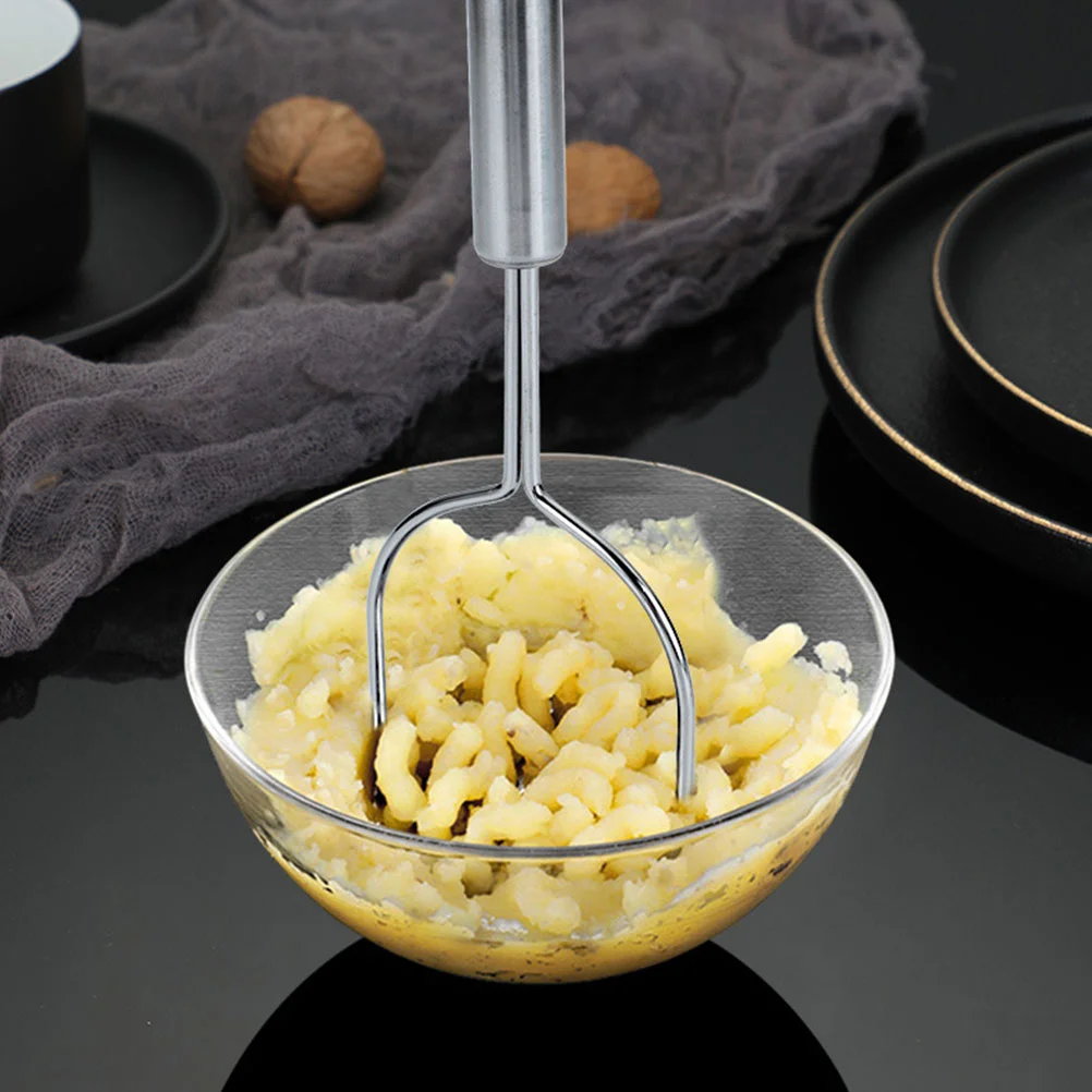 

2 Pcs Potato Masher Tools Kitchen Vegetable Shredders Reusable Manual Presser Stainless Steel Home
