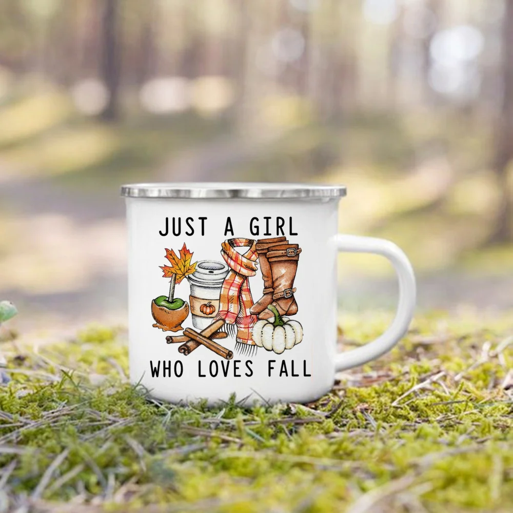 

Эмалированная кружка Just A Girl Who Love Fall