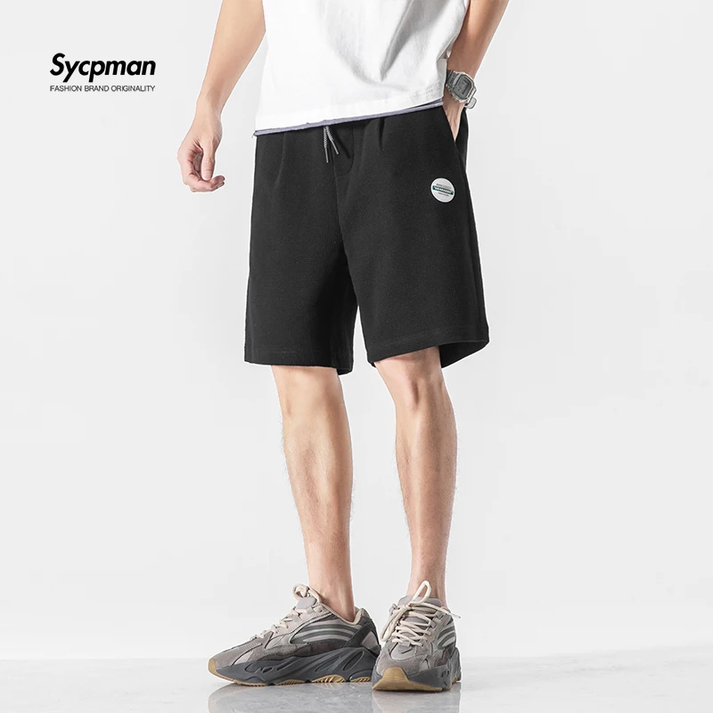 

New Spring/summer Waffle Japanese Fashion Brand Loose Trend Joker Casual Pants Sweat Shorts