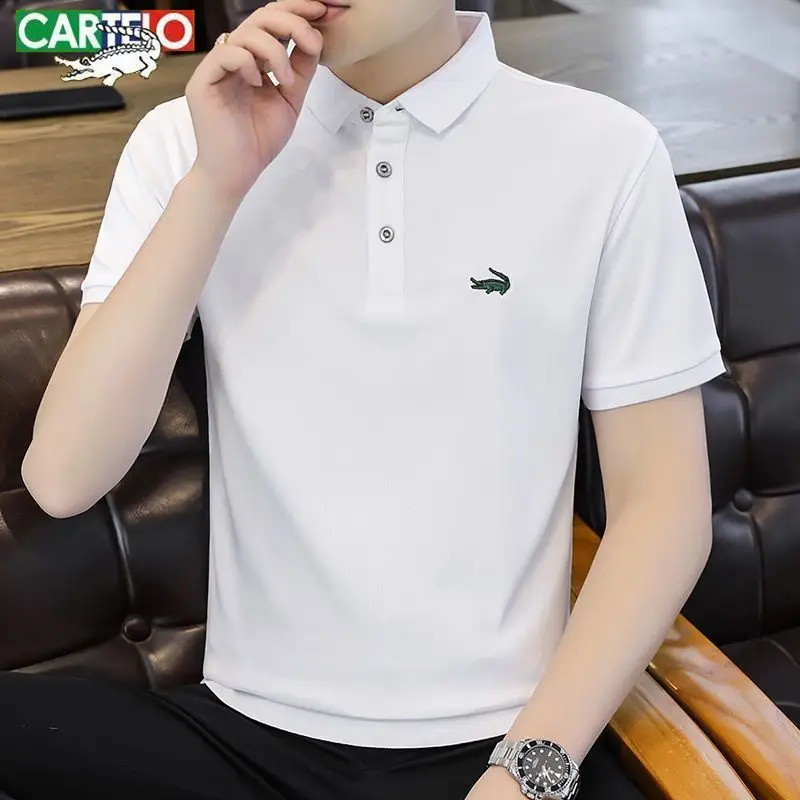 

Cartelo Short Sleeved Polo Shirt for Men's Summer New T-shirt for Business Versatile T-shirt for Business Lapel Top for Men