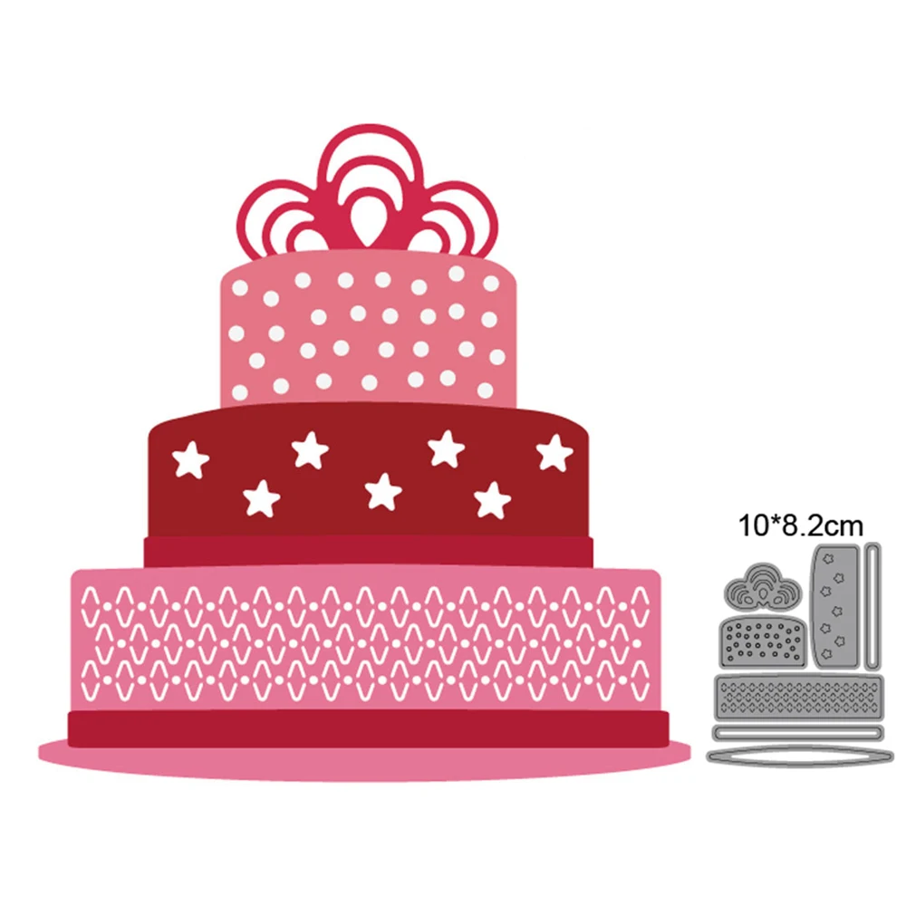 

Happy Brithday Cake 2022 New Metal Cutting Dies Cut Die Decoration Scrapbook Knife Mould Blade Punch Stencils Dies