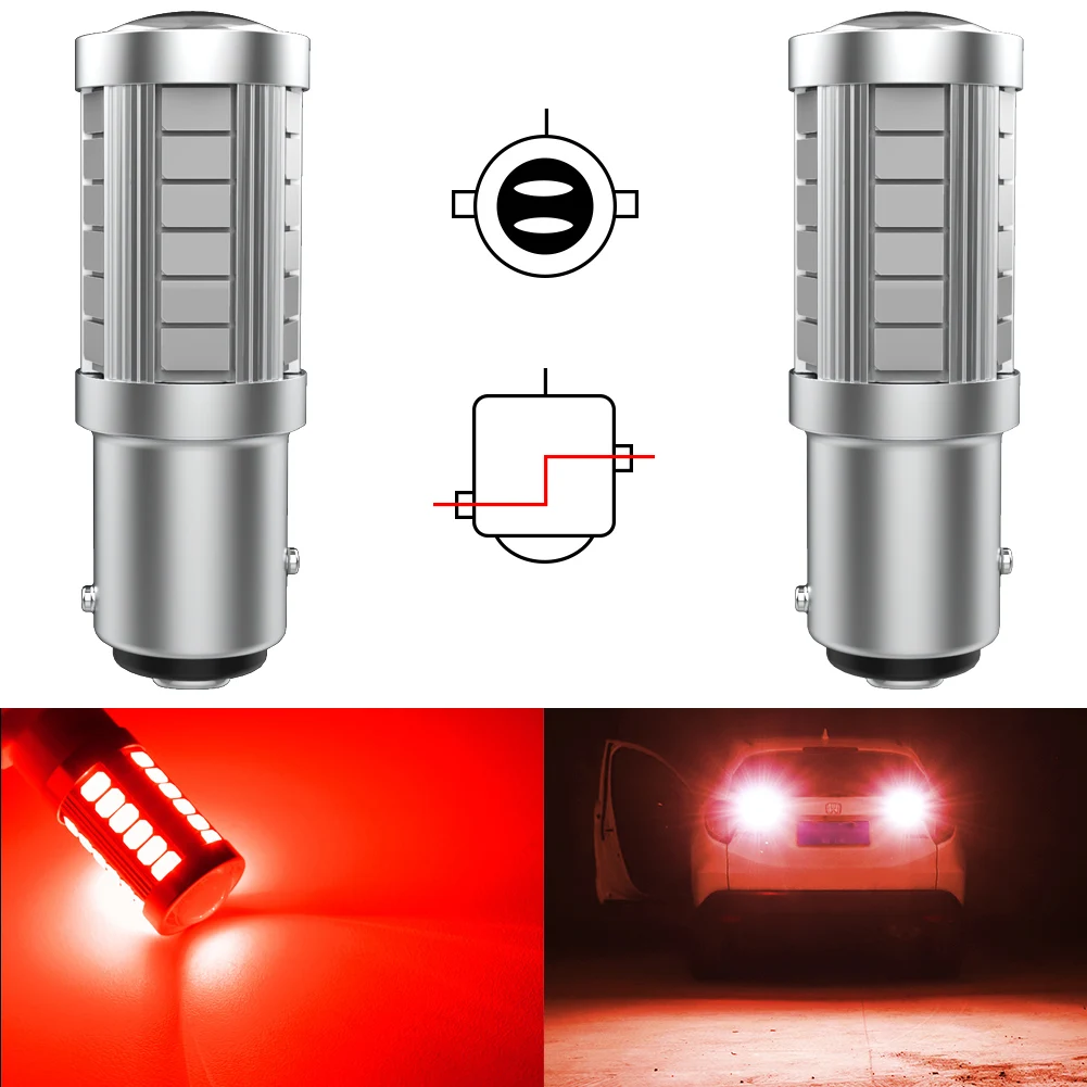 2x1157 P21/5W BAY15D Светодиодные стоп-сигналы 5630 33SMD ходовые огни для Peugeot 206 CC 308 SW 3008 107 106