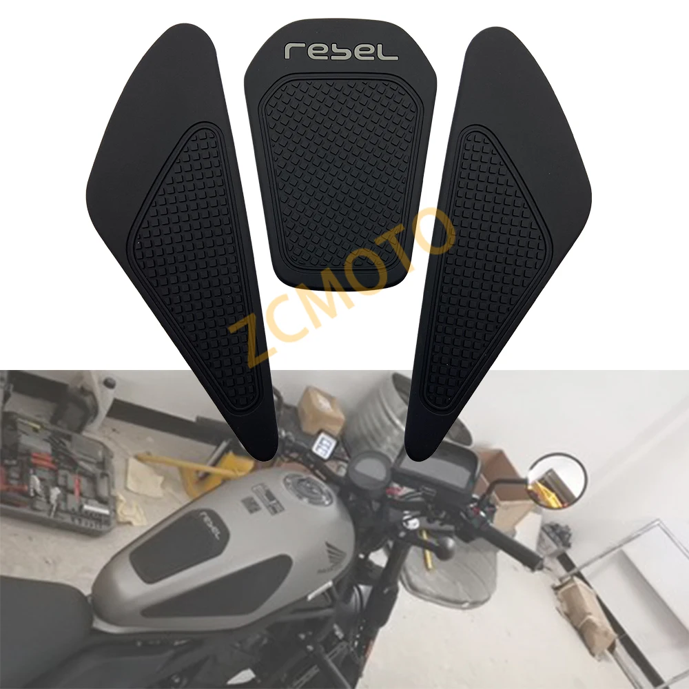 

Motorcycle Fuel Tank Pad Waterproof Pad Rubber Sticker Non-slip Side Fuel Tank Sticker For Honda CMX300 CMX500 REBEL 300 500