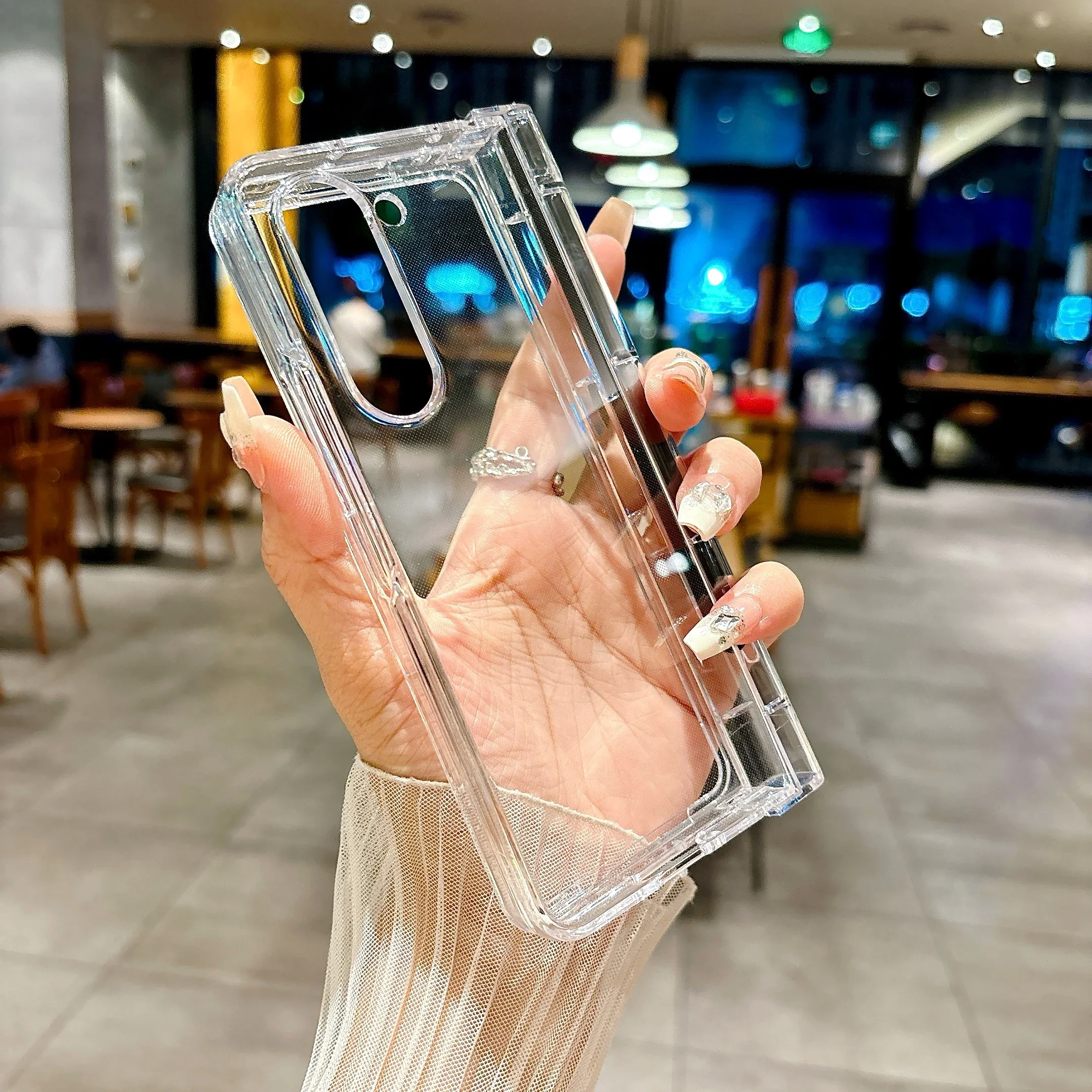 Ультратонкий Прозрачный жесткий чехол из поликарбоната для Samsung Galaxy Z Fold 6 5 4 Fold6