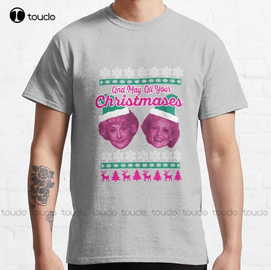 

Golden Girls Bea Merry & White Christmas Classic T-Shirt Black Tshirts Shirts For Men Custom Aldult Teen Unisex Xs-5Xl Gift